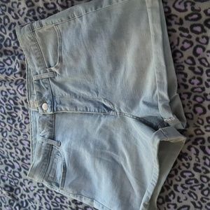 High waisted cuffed shorts